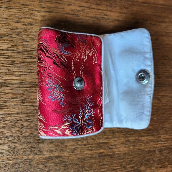 Japanese Origami Pouch, Jewelry Box, Earphone or Key Holder Soft Fabric Pouch - Picture 3 of 7